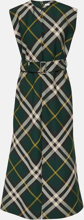 Burberry Burberry Check wool midi dress