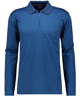 Ragman Poloshirt RAGMAN, Herren, Gr. XXL, dunkelblau, 793, Baumwollmischung, regular fit, ohne Ausschnitt, Shirts Poloshirt