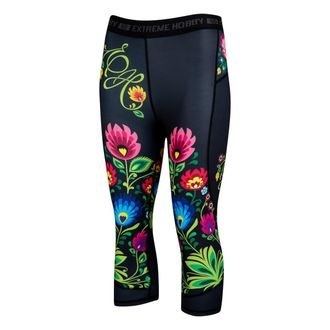 OEM Leggings Deportivos Folcl&oacute;ricos Para Mujer, Talla 3/4 Xs, Color Negro