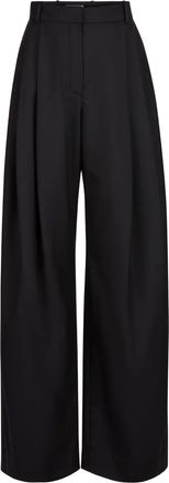 Nina Ricci Pantaloni in gabardine con pieghe - Nero
