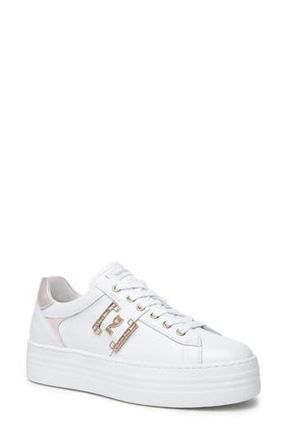 Nero Giardini Jewel Logo Platform Sneaker in White at Nordstrom Rack, Size 10Us / 40Eu