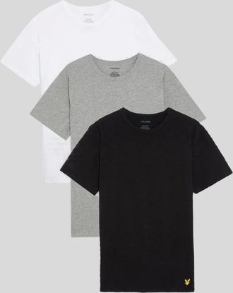 Lyle & Scott Lyle And Scott Mens 3-Pack Lounge T-Shirts - Black - Size: 38