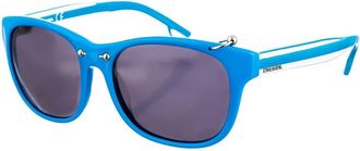 Diesel Ovale Acetaat Zonnebril met Piercing Detail - Dames - Zonnebrillen - Blauw - ONE Size - Accessoires