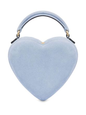 Moschino heart-shaped tote bag - women - Calf Suede - One Size - Blue