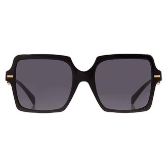 Versace Dark Grey Square Ladies Sunglasses VE4441 GB1/87 55