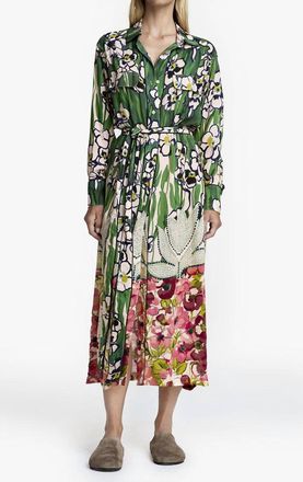 Smythe Tailored Shirt Dress In Garden Floral