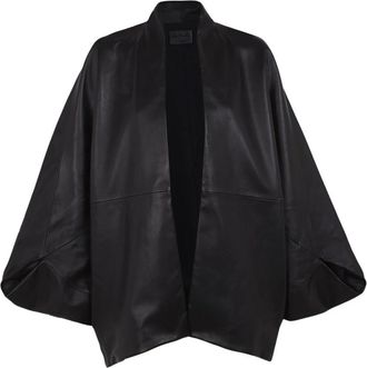 Cortana Opalo Kimono Jas - Dames - Leren en Su&egrave;de Jassen - Zwart - ONE Size - Leer - Jassen