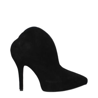Alaia Black Leather Ankle Womens Boots