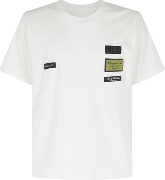 Maison Margiela Label Patch T-shirt - Heren - T-shirts - Wit - XL - Katoen - Tops