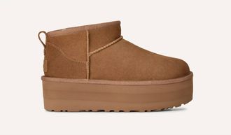 UGG Womens Classic Ultra Mini Platform Boot In Chestnut