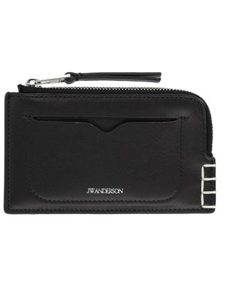 J.W.Anderson Black Zip-Around Leather Wallet