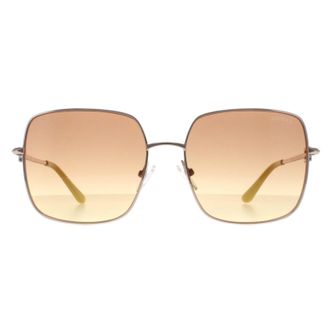 Guess Vierkant Dames Goud Bruin Gradiënt GU7906-H