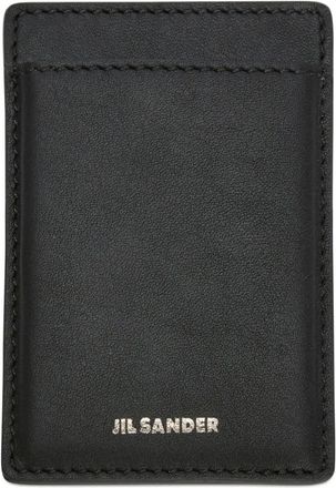 Jil Sander Pasjeshouder met logoprint - Zwart