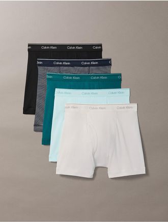Calvin Klein Mens Cotton Classics 5-Pack Boxer Brief - Multi - XL