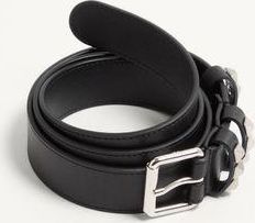 Valentino Garavani Cintura Valentino Garavani Flaneuse In Vitello Lucido 30 Mm Uomo NERO 085