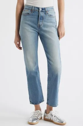 Levi's Wedgie High Waist Straight Leg Jeans in Patina Forever Wedgie at Nordstrom, Size 24 28