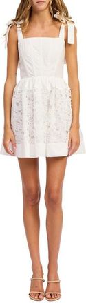 En Saison Candace Corset Bodice Minidress in White at Nordstrom, Size X-Small