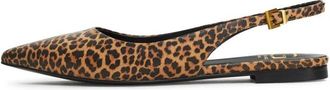 Cesare Gaspari Slingback Ballerina Schoenen Sara - Dames - Ballerinas - Bruin - 39 EU - Leer - Schoenen