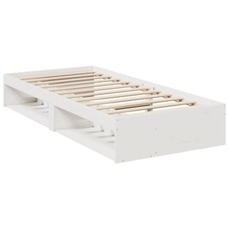 Berkfield Home Stylish Day Bed without Mattress White 100x200 cm Solid Wood Pine
