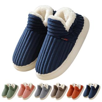Generic Womens Plush Cloud Slippers,Winter Slipper For Women Men,Cozy Fleece-Lined House Shoes Non-Slip Warm Slippers Memory Foam Outdoor Indoor Slip on Bedro