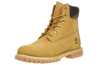Timberland 6 in Premium Waterproof (Wide Fit), Womens Classic Boots, Yellow (Wheat Nubuck), UK (35.5 EU)