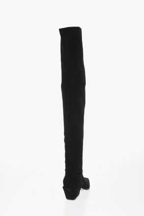PARIS TEXAS Stivali Sopra il Ginocchio BETTINA in Suede con Punta Squadrata Tacco 6.5cm Paris Texas