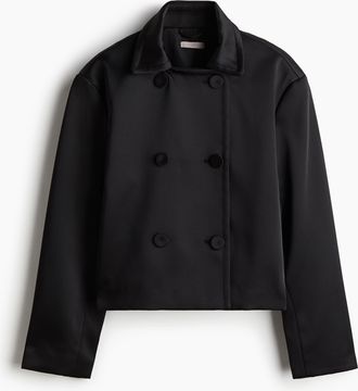 H&M Zweireihige Jacke - Schwarz
