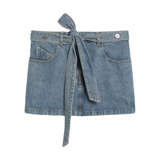 The Attico Denim Skirts, female, Blue, Size: XS Midi Skirt