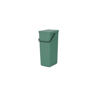 Brabantia Sort & Go Bin 40l, Fir Green Cubo De Basura, Stainless Steel, Verde Abeto