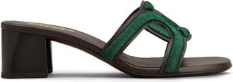 Tod's contoured-strap leather sandals - Green