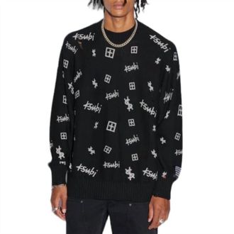 Ksubi Trash Box Knit Crew Sweater In Black