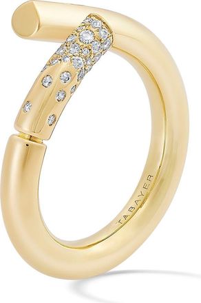 Tabayer Oera Pavé Diamond Ring in Yellow Gold at Nordstrom, Size 6.5
