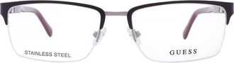 Guess Demo Rectangular Mens Eyeglasses GU50191 002 56