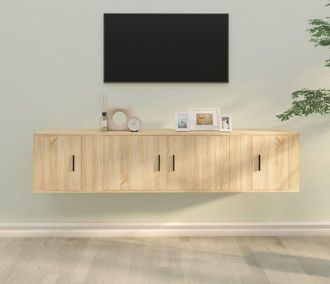 Berkfield Home 3 Piece TV Cabinet Set Sonoma Oak Engineered Wood in Brown