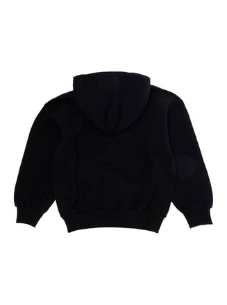 Moschino Logo-Embroidered Cotton Sweatshirt - Black
