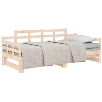 vidaXL Sof&aacute; cama extra&iacute;ble madera maciza de pino 2x(80x200) cm vidaXL