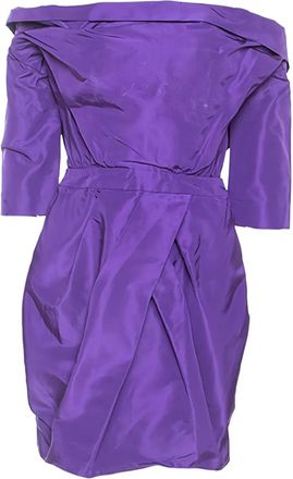 Vera Wang Abito corto con ruches Pre-owned - Viola