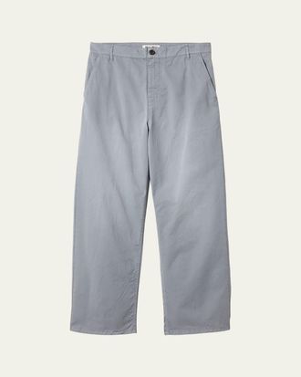 Miu Miu Garment-Dyed Twill Wide-Leg Pants