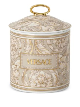 Versace large Barocco candle - unisex - Porcelain/Wax - One Size - Neutrals