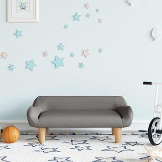vidaXL Sof&aacute; Para Ni&ntilde;os De Tela Gris Taup&eacute; 70x40x24 Cm Vidaxl