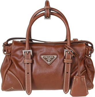 Prada Tassen, Dames, Bruin, ONE Size, Leer, Bonnie Kleine Leren Tas