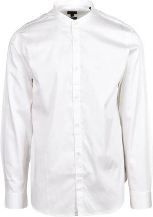 A|X Armani Exchange Camisa Coreana Regular - Shirts - Hombre - Blanco - 2XL