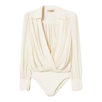 Twinset Dames, Tops, Beige, Maat: 2XS Viscose