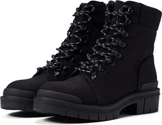 Mia Womens MIA Wyn MH1488- Boots Black Round Toe Lace Up Block Heel ZAP2121