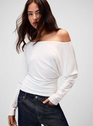 Twik Womens Cinched waist off-the-shoulder T-shirt
