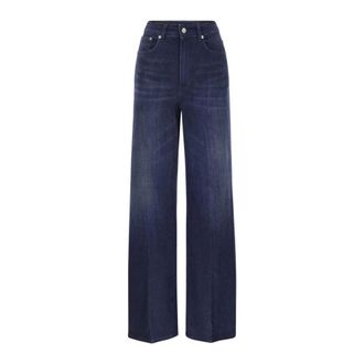 Dondup Wide Jeans, female, Blue, Size: W28 Beatrix Wide-leg Jeans