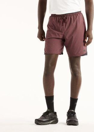New Balance Hombre RC Essential Short 7 en Marr&oacute;n, Polywoven, Talla XL