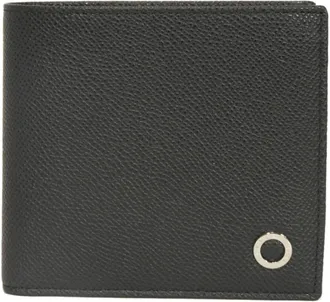Bulgari Black Emerald Green Leather Wallet (Bi-Fold) (Pre-Owned)