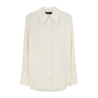 Gucci Dames, Blouses & Shirts, Wit, Maat: S Zijde