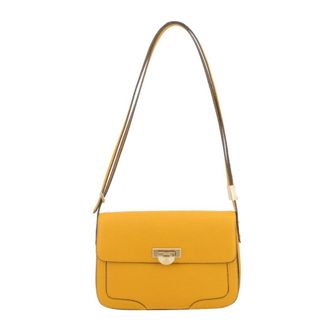 Pourchet Dames, Tassen, Geel, Maat: ONE Size Leer